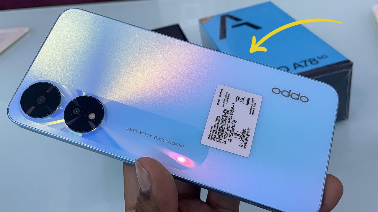Oppo A78 5G offers 5G connectivity, a 6.56-inch HD+ 90 Hz display, 50 MP AI dual rear camera, 8 GB RAM + 128 GB storage, 5000 mAh battery with 33 W SUPERVOOC charging – a smart mid-range choice under ₹18,000.
