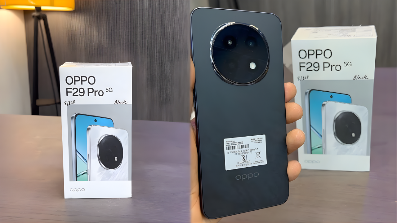 Oppo F29 Pro 5G in India offers a vibrant AMOLED display, MediaTek Dimensity 7300 chipset, up to 12GB RAM, 6000mAh battery with 80W fast charging, and a powerful 50MP camera — all packed in a stylish, durable design. Check detailed specs, features & honest review here!
